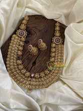 Antique Layered Kaasumala Lakshmi Haram with Mugappu-G9722