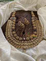 Antique Layered Kaasumala Lakshmi Haram with Mugappu-G9722