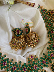 Traditional Precious Kemp Maanga Short Neckpiece -G2803