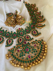 Traditional Precious Kemp Maanga Short Neckpiece -G2803