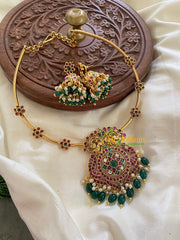 Premium AD Stone Peacock Hasli-Green-G5656