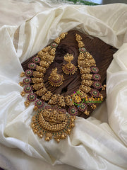 Antique Nakshi Lakshmi Haram-Nagas Neckpiece-G9723
