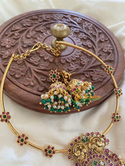 Premium AD Stone Peacock Hasli-Green-G5656