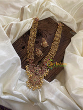 Cluster Ghungroo Diamond Rani Har -Gold Bead-G9716