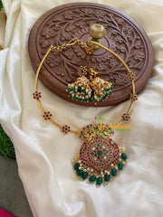 Premium AD Stone Peacock Hasli-Green-G5656