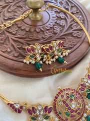 Premium AD Stone Peacock Hasli-Lotus Parrot-Green Bead-G5654