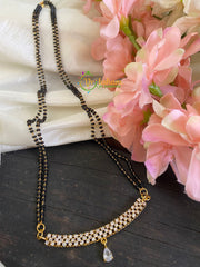 Traditional AD Stone Pendant Mangalsutra-Big Curve-G2765
