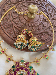 Premium AD Stone Pendant Hasli-Green-G5617