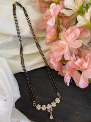 Traditional AD Stone Pendant Mangalsutra- 5 Flower Leaf-G2758