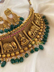 Premium Lakshmi Choker -Temple High Neck Choker -G3447
