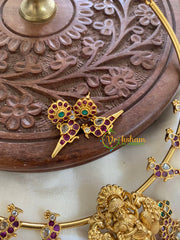 Premium AD Stone Lakshmi Hasli-Green-G5645