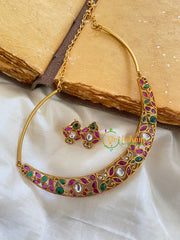 Pendantless Hasli -Red Green-Oval-G5631