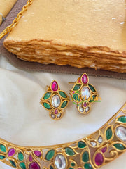 Pendantless Hasli -Green Red-Oval-G5632