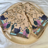 Premium Hand Embroidered Readymade Blouse-Light Brown-VS628