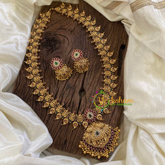 Premium Antique Temple Maanga Haram-Lakshmi-Gold Bead -G10453