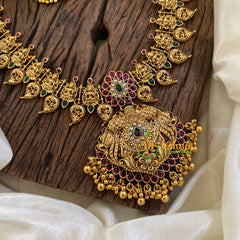 Premium Antique Temple Maanga Haram-Lakshmi-Gold Bead -G10453