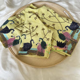 Premium Hand Embroidered Readymade Blouse-Light Yellow-VS627