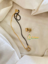 AD Stone Mangalsutra Short Neckpiece -Pentagon-Half and Half-G7937