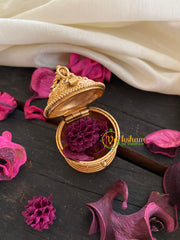 Gold Look Alike Parrot Kumkum Box-Dual Parrot-G3498