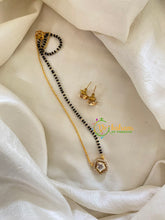 AD Stone Mangalsutra Short Neckpiece -Pentagon-Half and Half-G7940