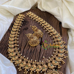 Premium Antique Temple Haram - Lakshmi Haram -G10463