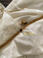 Gold Bead Choker with Pendant-Blue-G3561