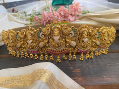 Premium AD Stone Lakshmi Temple Hipbelt – G2774