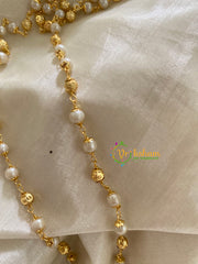 Single Strand Gold and Pearl Malai-G3577