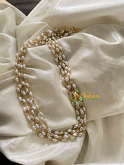 Five Layered Pearl Malai-Rice Pearls-G3572