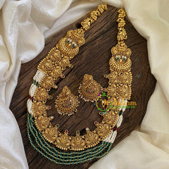 Premium Unique Temple Haram - Lakshmi Haram -G10490