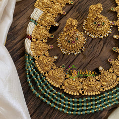 Premium Unique Temple Haram - Lakshmi Haram -G10490