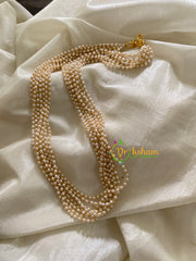 8 Layered Pearl Malai-Round Small Pearls-G3574