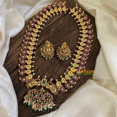 Premium AD Stone Maanga Haram with Pendant-G10495