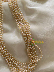 8 Layered Pearl Malai-Round Small Pearls-G3574