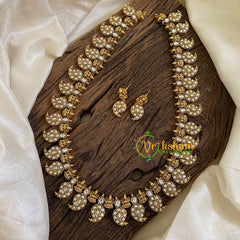 Premium Lakshmi Maanga Haram -White-G10492