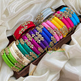 Navrathri Return Gift Package -Silk Thread Bangles Set 2-NV011