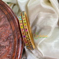 Navrathri Return Gift Package -Silk Thread Kundan Bangles Set 4-NV013