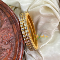 Navrathri Return Gift Package -Silk Thread Kundan Bangles Set 4-NV013