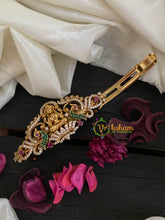 Gold Look Alike AD Stone Lakshmi Hair Clip -H218