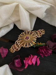 Premium Gold AD Stone Floral Hair Clip -Suriya-H216