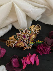 Premium Gold AD Stone floral Hair Clip-Centre Flower-H219