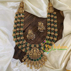 Premium Antique Bridal Lakshmi Haram -Green -G10501