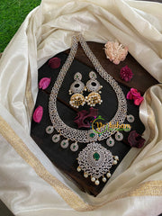 Royal American Diamond Bridal Green Haram-side Pendant-G4396