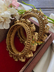 Premium Antique Openable Kada Bangle-Elephant-G3529