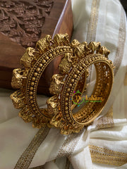 Premium Antique Openable Kada Bangle-Elephant-G3529