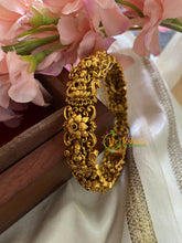 Premium Antique Lakshmi Kada Bangle-Temple Floral-G3522