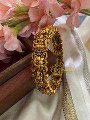 Premium Antique Lakshmi Kada Bangle-Temple Floral-G3522