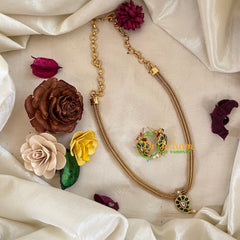 Premium AD Stone Paisley Addigai Choker -G9585