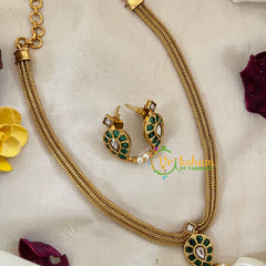 Premium AD Stone Paisley Addigai Choker -G9585