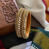 Kada Kundan Bangle-Oval-Golden-G3657
